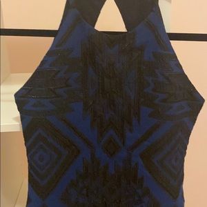 Parker black and blue dress, size small